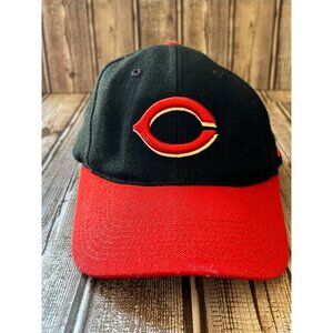 Cincinnati Reds Hat Cap Nike Team 100% Wool Mens Red Black Two Tone MLB Baseball